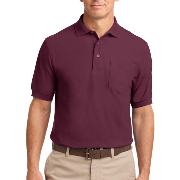 Tall Silk Touch Polo with Pocket Thumbnail
