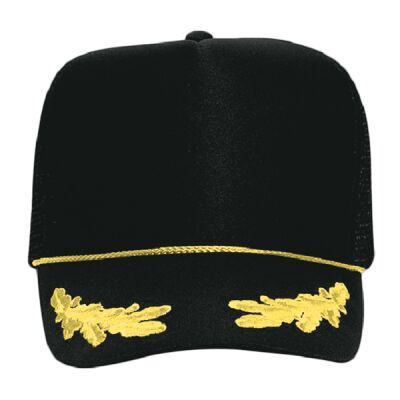 OTTO Polyester Foam Front w/ Oak Leaves Five Panel High Crown Mesh Back Trucker Hat Thumbnail