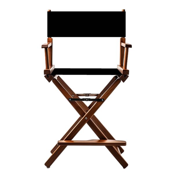 Custom Embroidered 30" Bar Height Gold Medal Director's Chair Walnut Finish Thumbnail