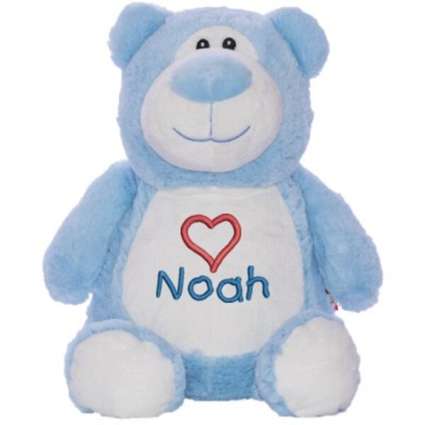 Cubbyford Teddy Bear - Light Blue - Personalize with any name or text Thumbnail