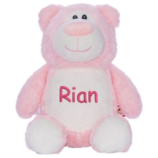 Cubbyford Teddy Bear - Pink - Personalize with any name or text Thumbnail