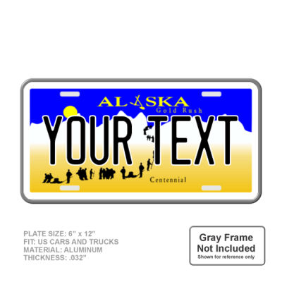 Alaska Full Size 6" X 12" Personalized Novelty License Plate Thumbnail