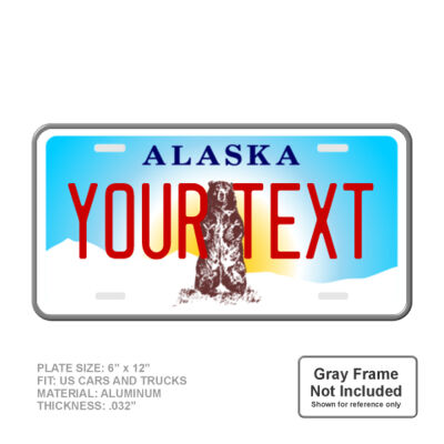 Alaska Full Size 6" X 12" Personalized Novelty License Plate Thumbnail