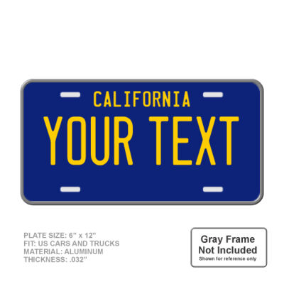 California Full Size 6" X 12" Personalized Novelty License Plate  Thumbnail