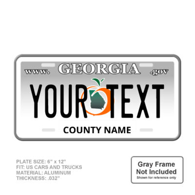 Georgia Personalized Full Size 6" X 12" Personalized Novelty License Plate Thumbnail