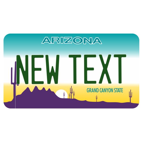 Arizona 4" X 7" Personalized License Plate Thumbnail