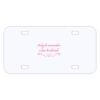 Personalized 3 X 6 Heavy Duty Plastic License Plate Thumbnail