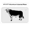 4 X 7 Aluminum License Plate  Thumbnail
