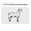 4 X 7 Aluminum License Plate  Thumbnail