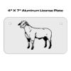4 X 7 Aluminum License Plate  Thumbnail