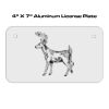 4 X 7 Aluminum License Plate  Thumbnail
