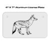 4 X 7 Aluminum License Plate  Thumbnail