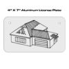 4 X 7 Aluminum License Plate  Thumbnail