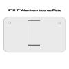 4 X 7 Aluminum License Plate  Thumbnail
