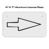 4 X 7 Aluminum License Plate  Thumbnail