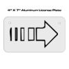 4 X 7 Aluminum License Plate  Thumbnail