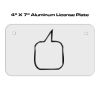 4 X 7 Aluminum License Plate  Thumbnail