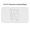 4 X 7 Aluminum License Plate  Thumbnail