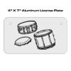 4 X 7 Aluminum License Plate  Thumbnail