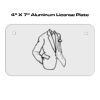 4 X 7 Aluminum License Plate  Thumbnail