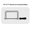 4 X 7 Aluminum License Plate  Thumbnail