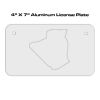 4 X 7 Aluminum License Plate  Thumbnail