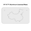 4 X 7 Aluminum License Plate  Thumbnail