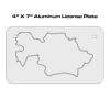 4 X 7 Aluminum License Plate  Thumbnail