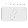 4 X 7 Aluminum License Plate  Thumbnail