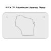 4 X 7 Aluminum License Plate  Thumbnail