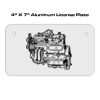 4 X 7 Aluminum License Plate  Thumbnail