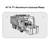 4 X 7 Aluminum License Plate  Thumbnail