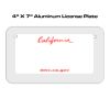 4 X 7 Aluminum License Plate  Thumbnail