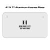 4 X 7 Aluminum License Plate  Thumbnail
