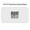 4 X 7 Aluminum License Plate  Thumbnail