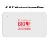 4 X 7 Aluminum License Plate  Thumbnail