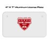 4 X 7 Aluminum License Plate  Thumbnail