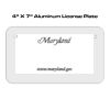 4 X 7 Aluminum License Plate  Thumbnail