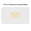 4 X 7 Aluminum License Plate  Thumbnail