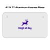 4 X 7 Aluminum License Plate  Thumbnail