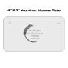 4 X 7 Aluminum License Plate  Thumbnail