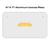 4 X 7 Aluminum License Plate  Thumbnail