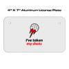4 X 7 Aluminum License Plate  Thumbnail