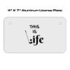 4 X 7 Aluminum License Plate  Thumbnail