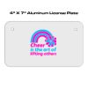 4 X 7 Aluminum License Plate  Thumbnail