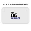 4 X 7 Aluminum License Plate  Thumbnail