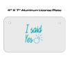 4 X 7 Aluminum License Plate  Thumbnail