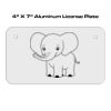 4 X 7 Aluminum License Plate  Thumbnail