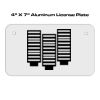 4 X 7 Aluminum License Plate  Thumbnail