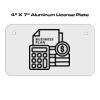 4 X 7 Aluminum License Plate  Thumbnail